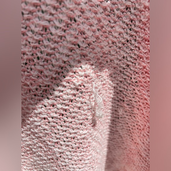 Market & Spruce Small Pink Chevron Knit Open Cardigan Sweater Womens - Picture 7 of 8